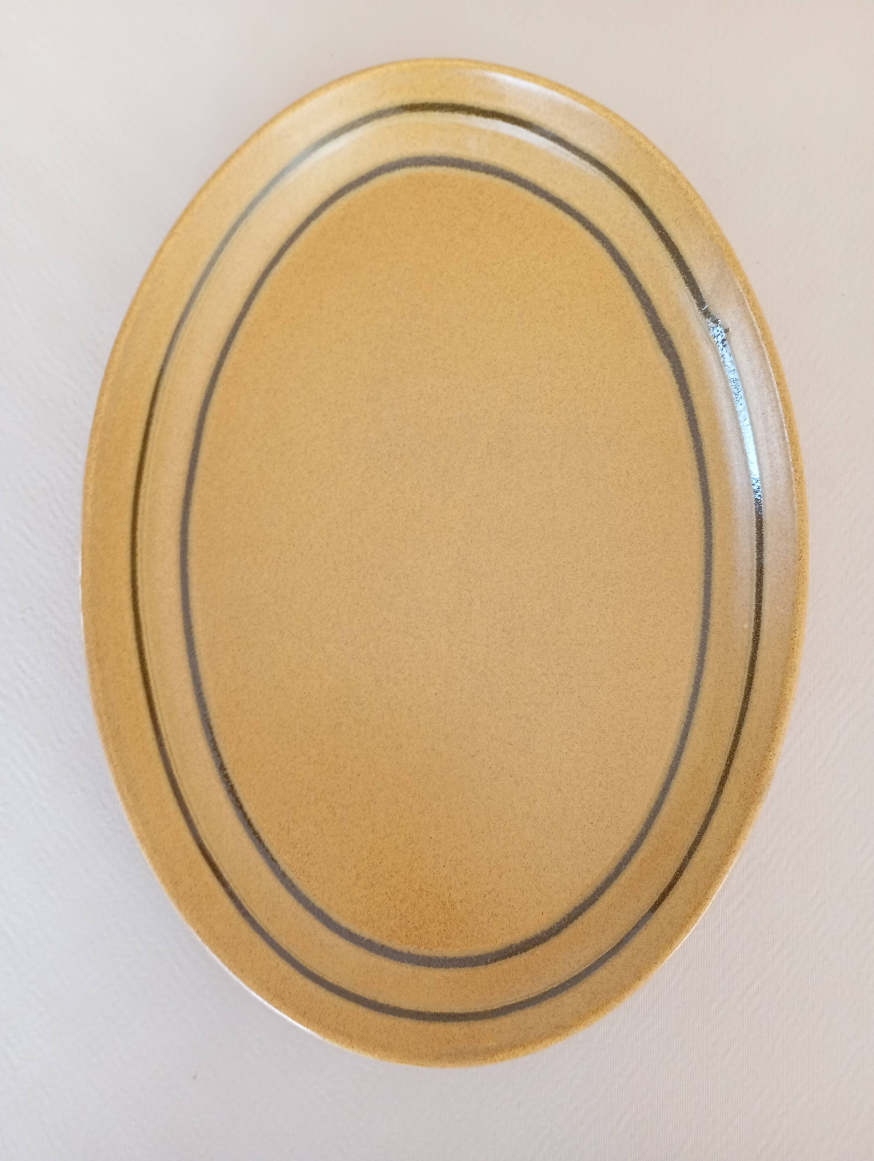 Oval dish Sarreguemines "Chaumière"