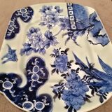 Rectangular dish 19th century Celadon green background Imari Japan