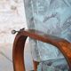 Czech Art Deco Walnut and Chrome Reclining Armchair, 1930s