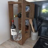 Wooden box with lockers