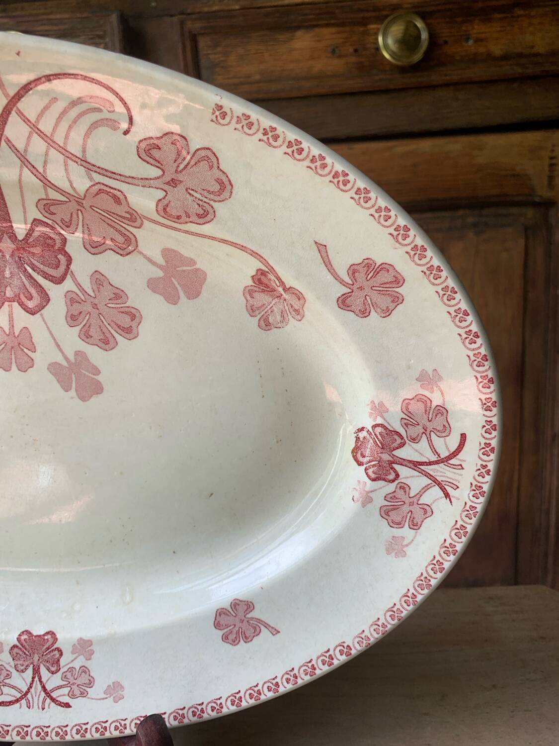 1900s oval serving dish KG Lunéville Lucien