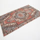 4x7 red & beige vintage rug, 122x207cm