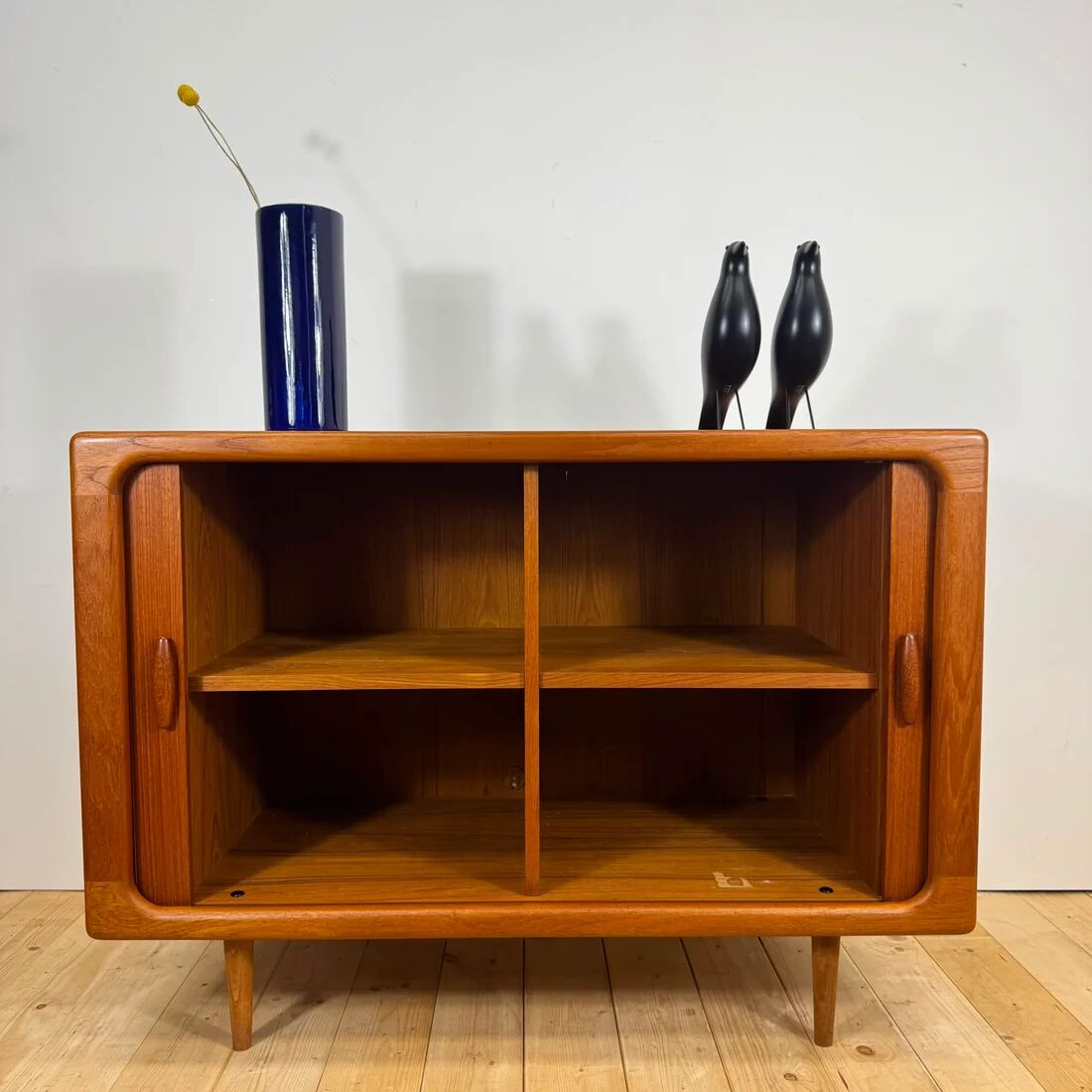 Dyrlund buffet in teak with sliding doors, Denmark 1960.