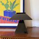 Space age black ceramic table lamp, Italy 1970s