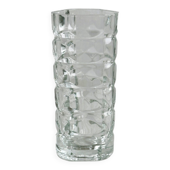 Windsor Luminarc transparent triangle vase.
