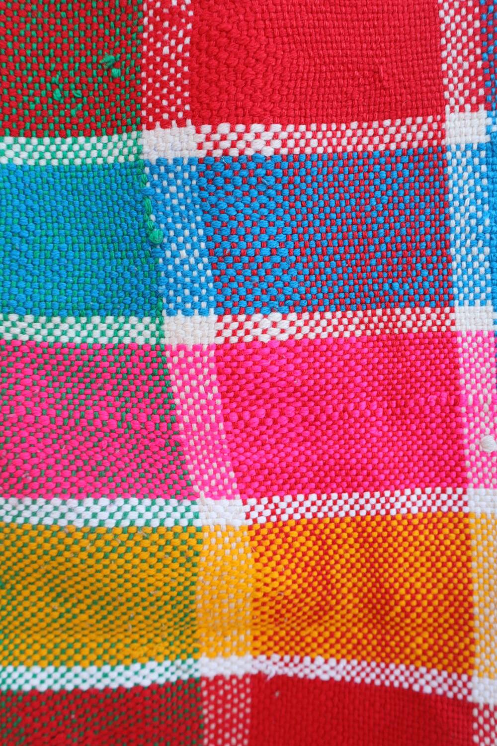Berber Haïk blanket with multicolored checks