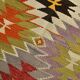 6x10 Tapis Kilim Turc Laine Fait Main, Style Bohème, Motifs Géométriques,