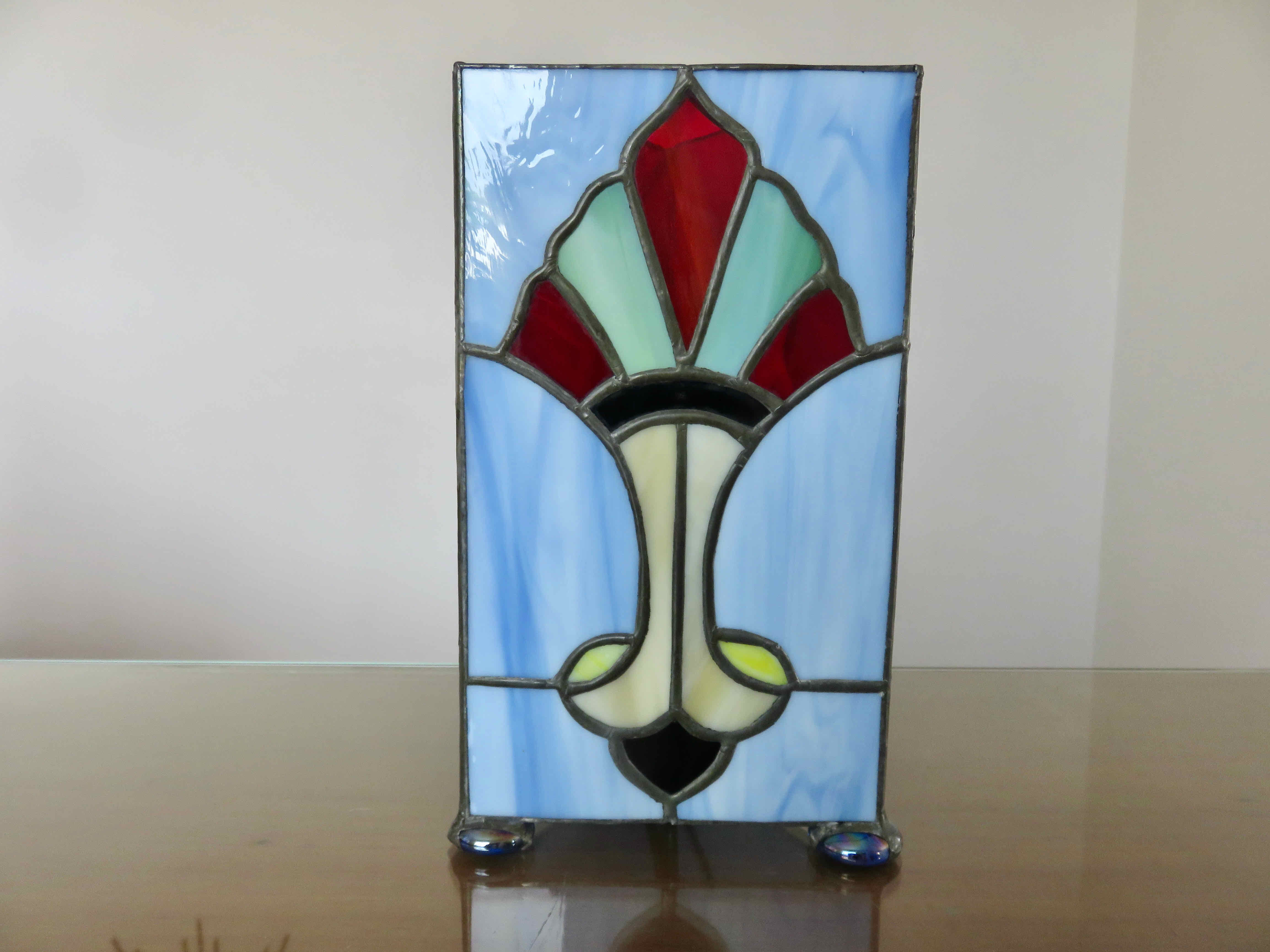 Art deco lamp in glass paste