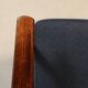 Vintage armchair natural wool blue marin modern design by H.Lis