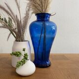 Blue glass vase