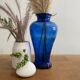 Blue glass vase