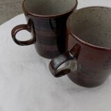 set of 2 stoneware mugs