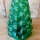 Italian decanter made of green empoli glass grape-shaped bubbles - vintage