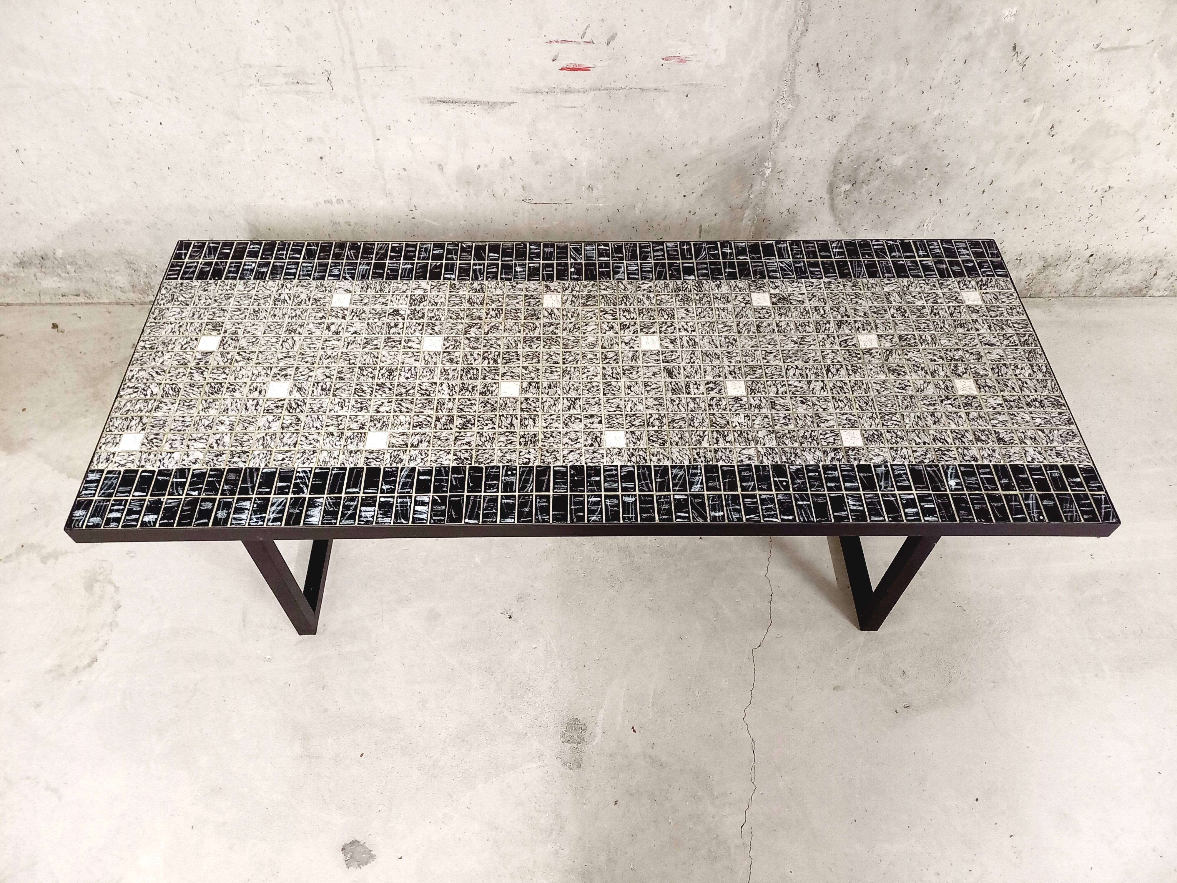 Table basse pieds traîneau vintage années 60