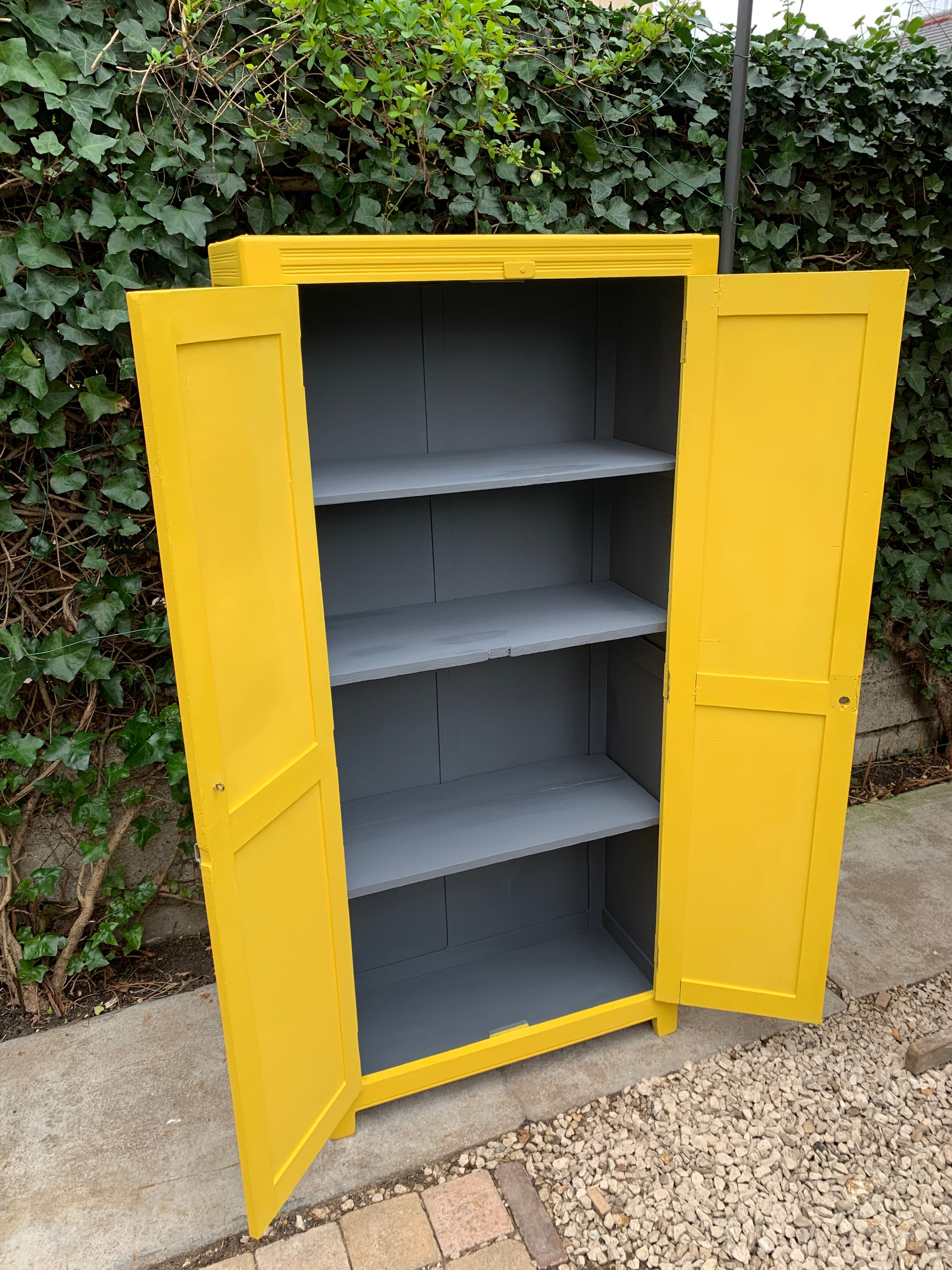 Powdered yellow parisian wardrobe 1950
