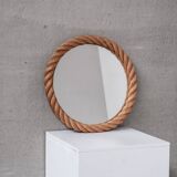 Rope mid-century french circular mirror