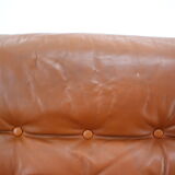 1970s leather swivel armchair by Nili Stoppmobler, Denmark
