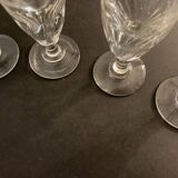 4 glasses of old bistro soufflés and bullés, XIXth century