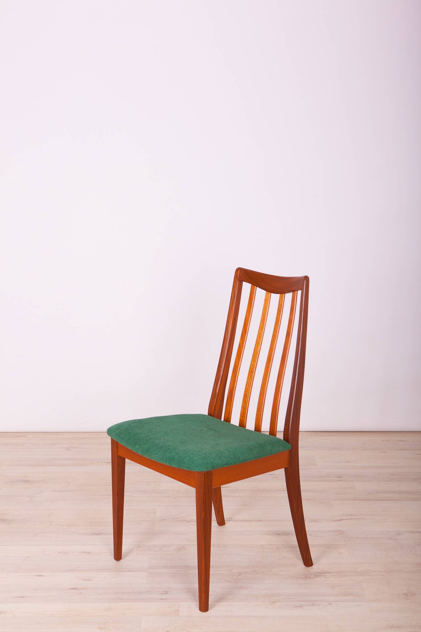 Fabric and Teak Dining Chairs by Leslie Dandy for G-Plan, 1960s, Set of 6