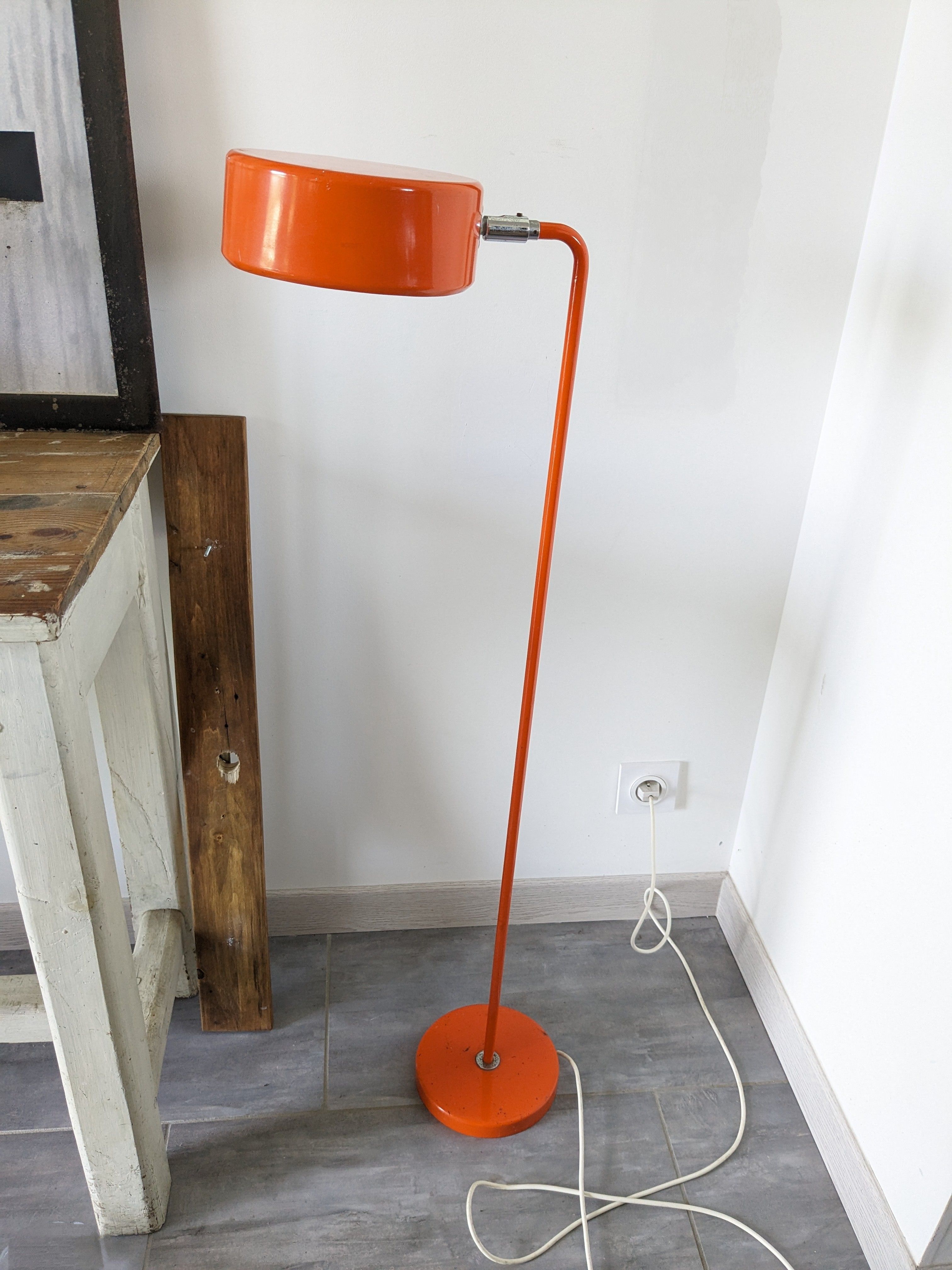 Large vintage orange lamp by Anders Pehrson for the Atelje Lyktan 1970