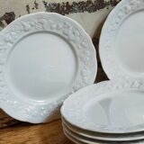 Six vintage Philippe Deshoulières Limoges California porcelain bread plates