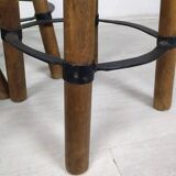 3 brutalist bar stools