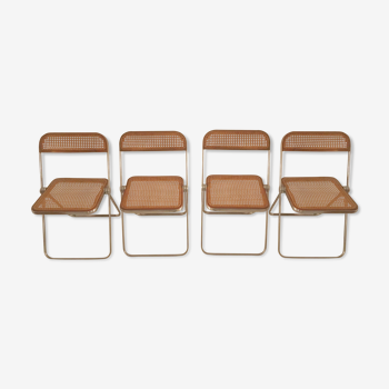 Set de 4 chaises Plia par Giancarlo Piretti pour Castelli