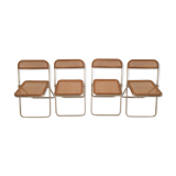 4 chair set Plia by Giancarlo Piretti for Castelli
