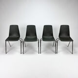 Ensemble de 4 chaises vintage Fantasia France années 1960