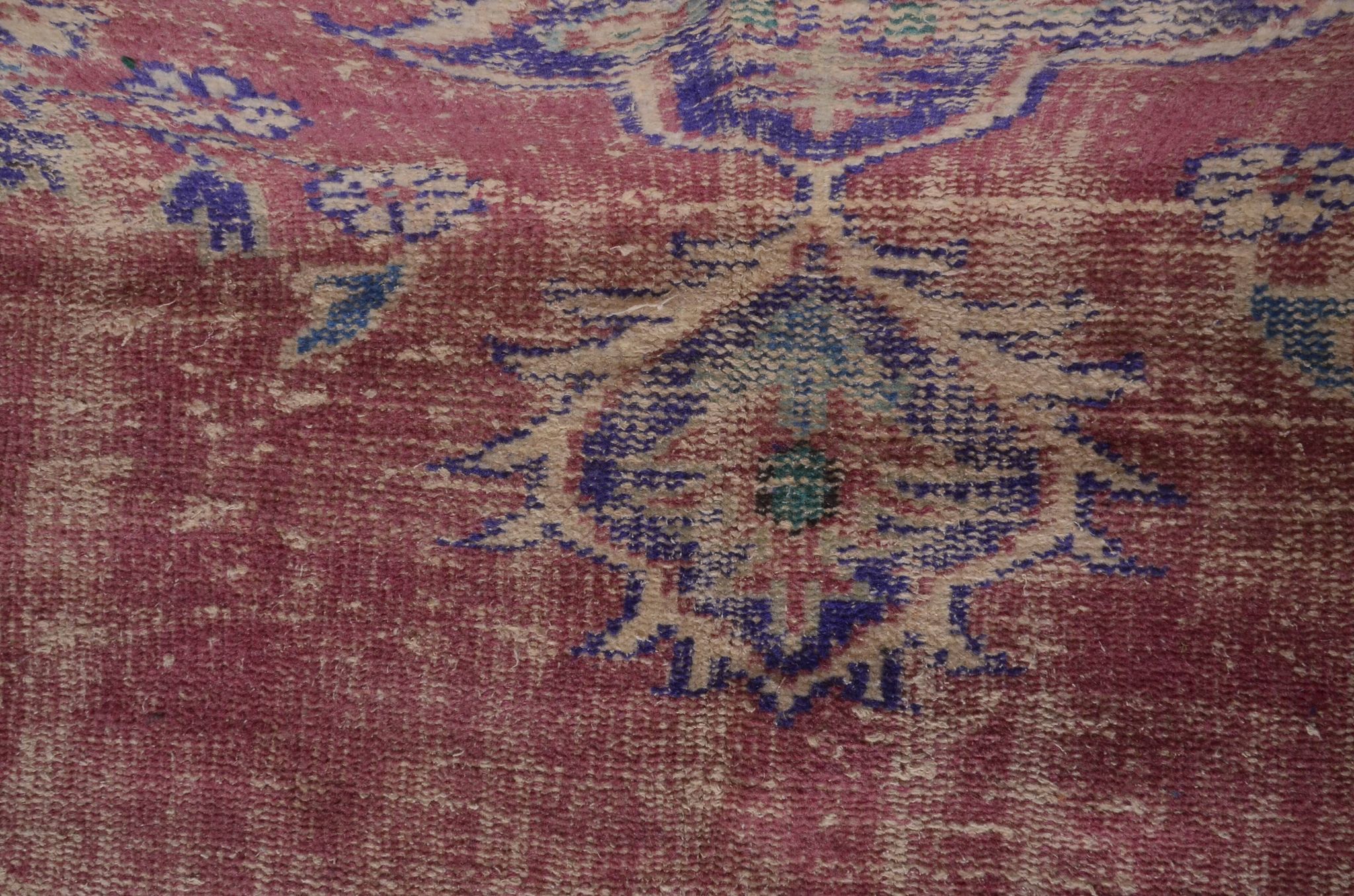 Tapis vintage en laine Oushak sku2303