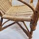 Old armchair child osier rattan 60s vintage decoration collection