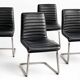Black leather chairs - eurosit france