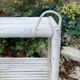 Vintage white rattan wall shelf
