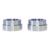 Vintage set of 2 aluminium tealight holders Menu