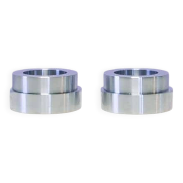 Vintage set of 2 aluminium tealight holders Menu