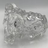 Crystal vase with relief spike decor 1.8 kg