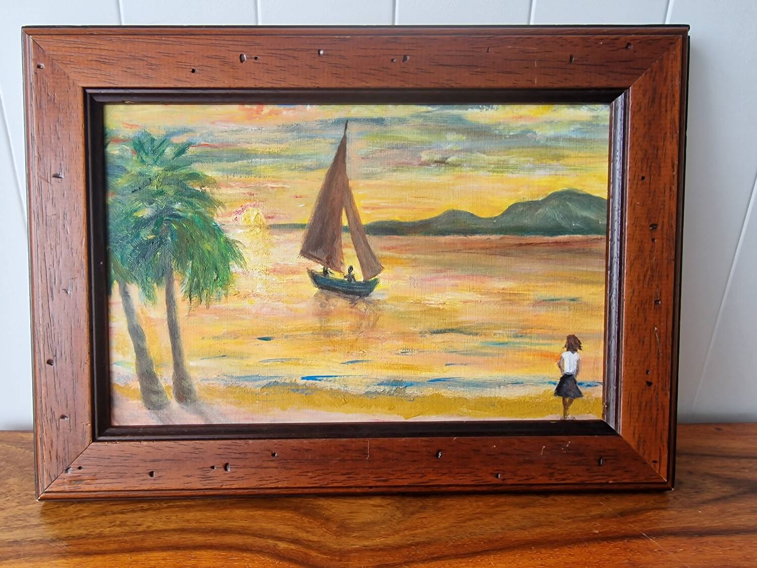 Tropical style sunset painting