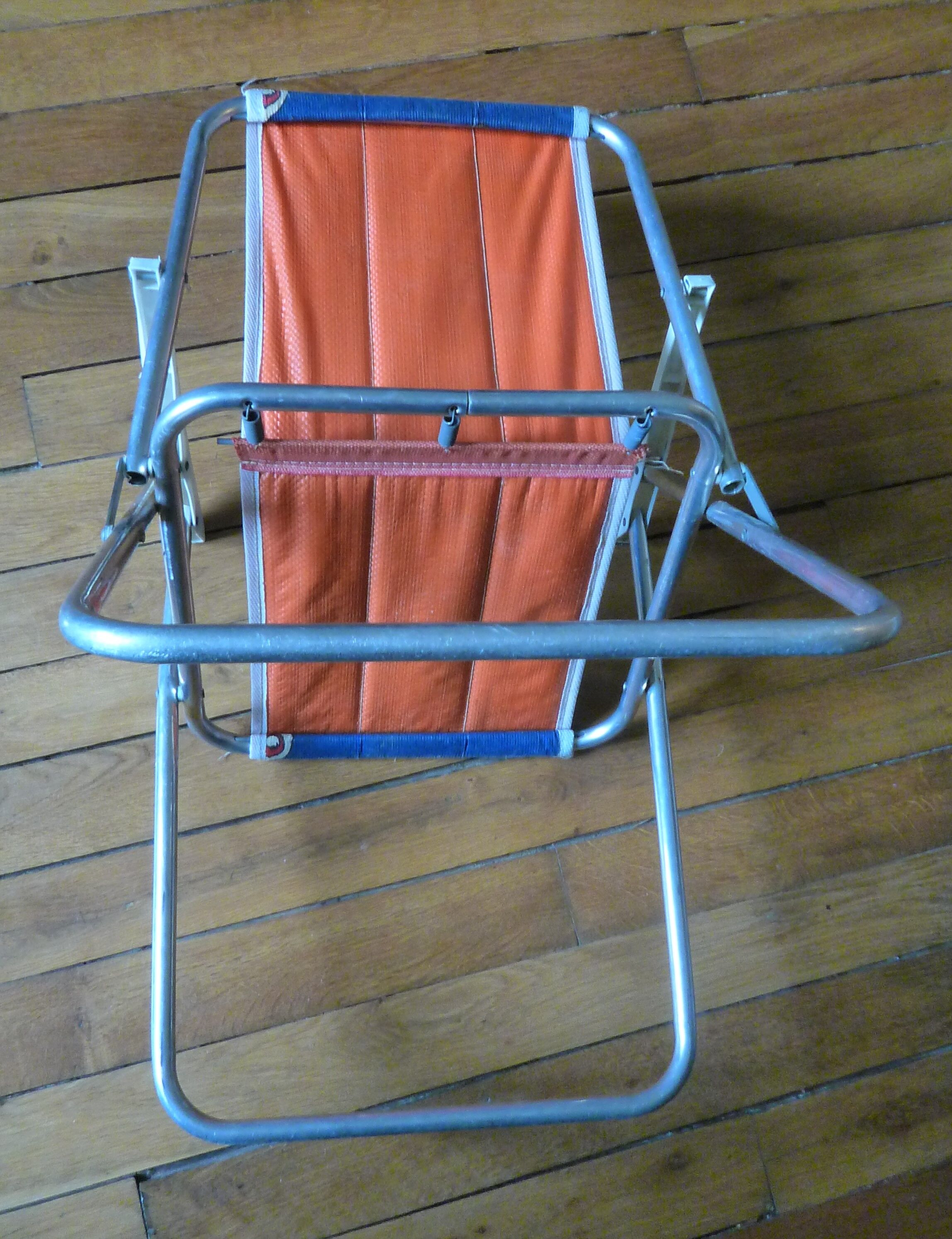Folding camping children's chair, vintage 1970s