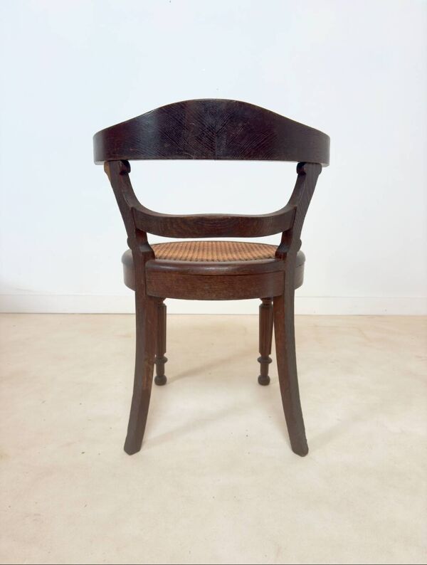 Chaise ancienne de style Louis Philippe en bois et cannage