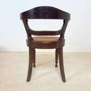 Antique Louis Philippe style chair in wood and caning.