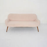 Canapé scandinave en laine bouclée, Danemark années 1960