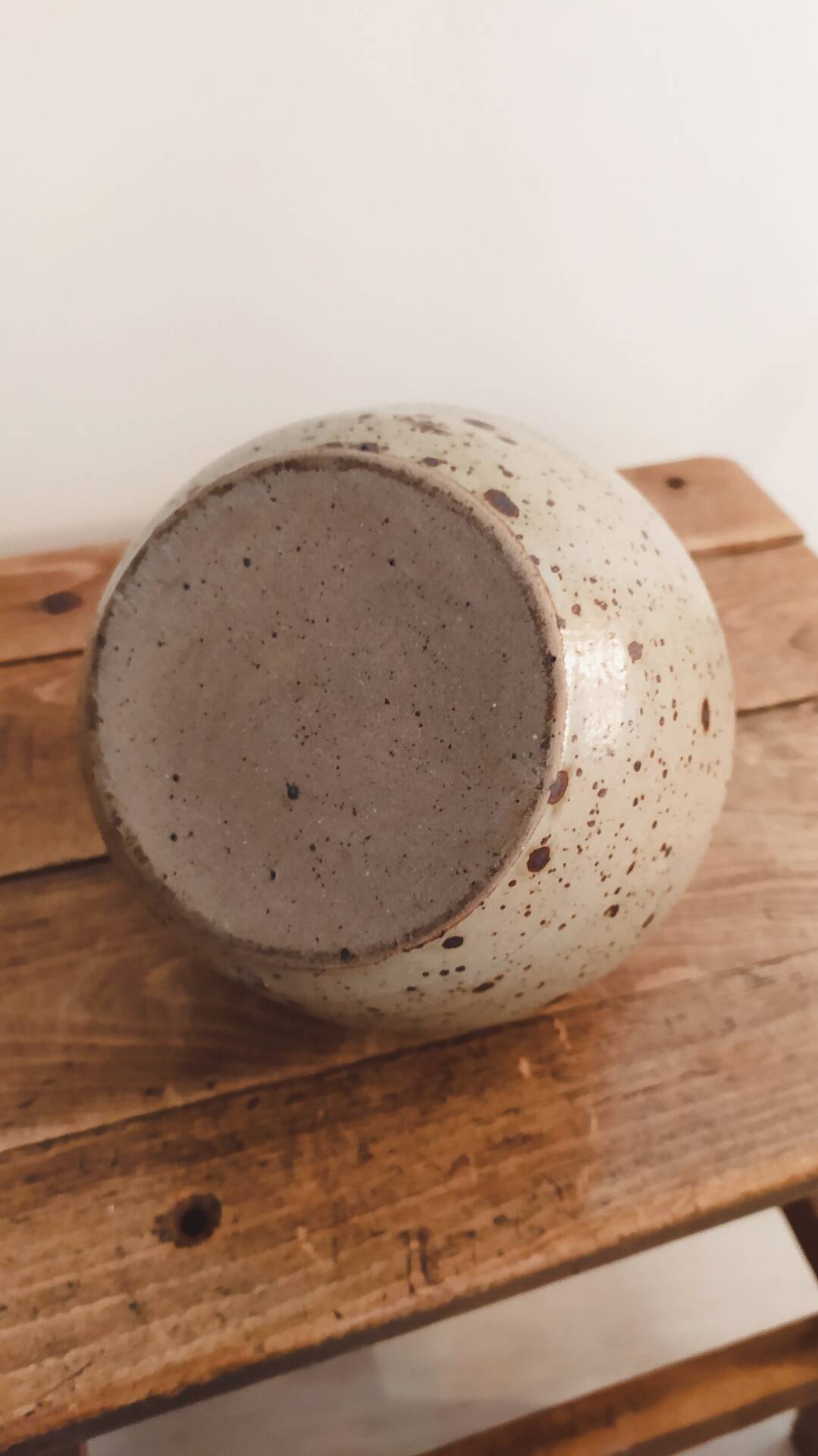 Antique spherical lamp base in pyrite stone