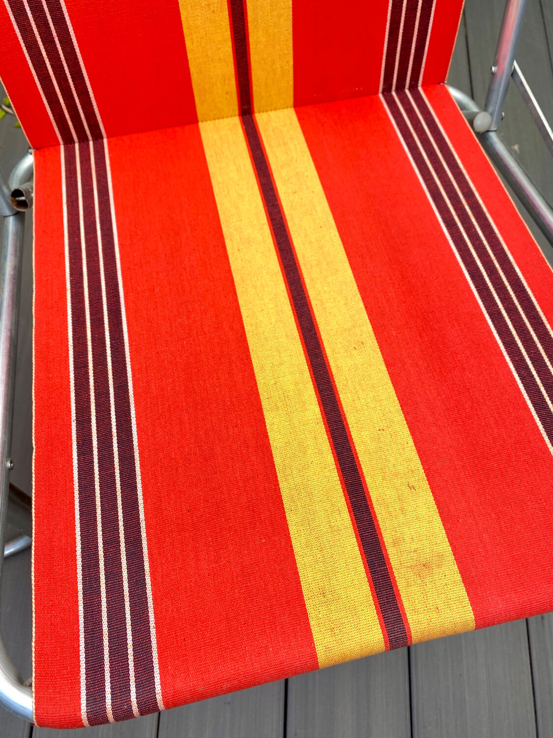 Pair of vintage folding camping chairs