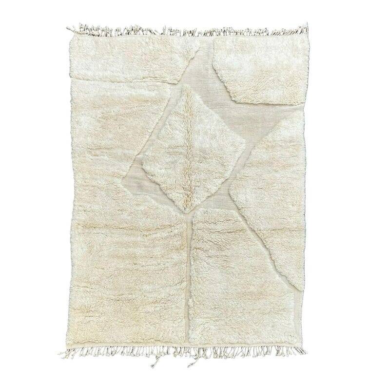 Tapis en laine tissé à la main - Tapis uni - Tapis marocain 2.5x1.5m