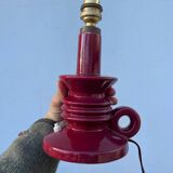 Lampe en céramique bordeaux
