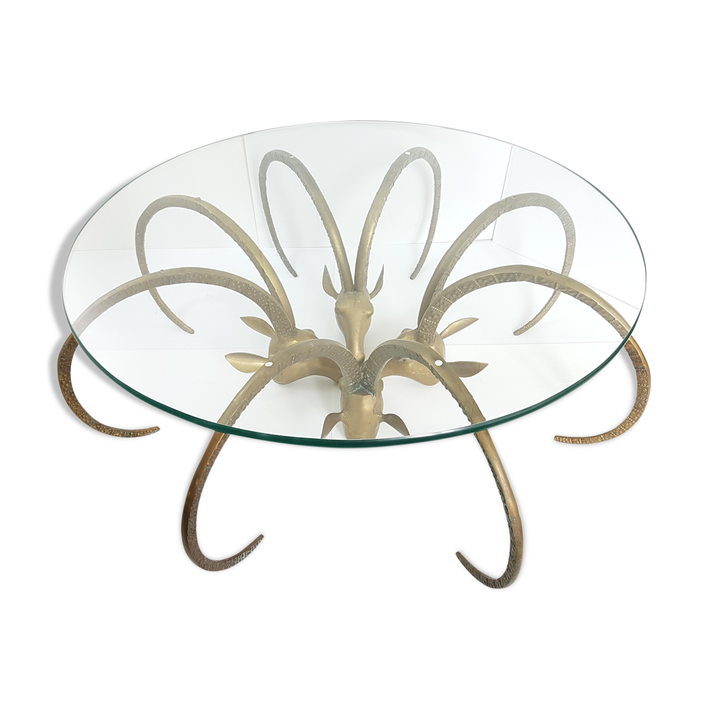 Table basse tête de bélier 1970