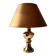 Gilded ceramic table lamp by Gustav Leek, Luxus, 1960s.