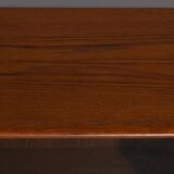 Teak wall cabinet with sliding glass doors