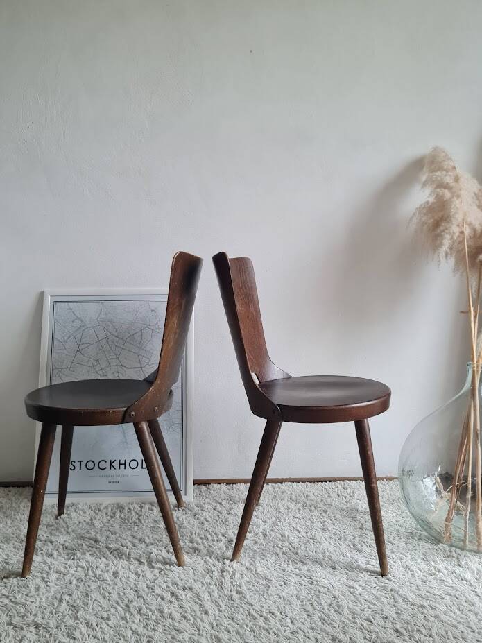 Set of 4 Scandinavian chairs from the 1960s.