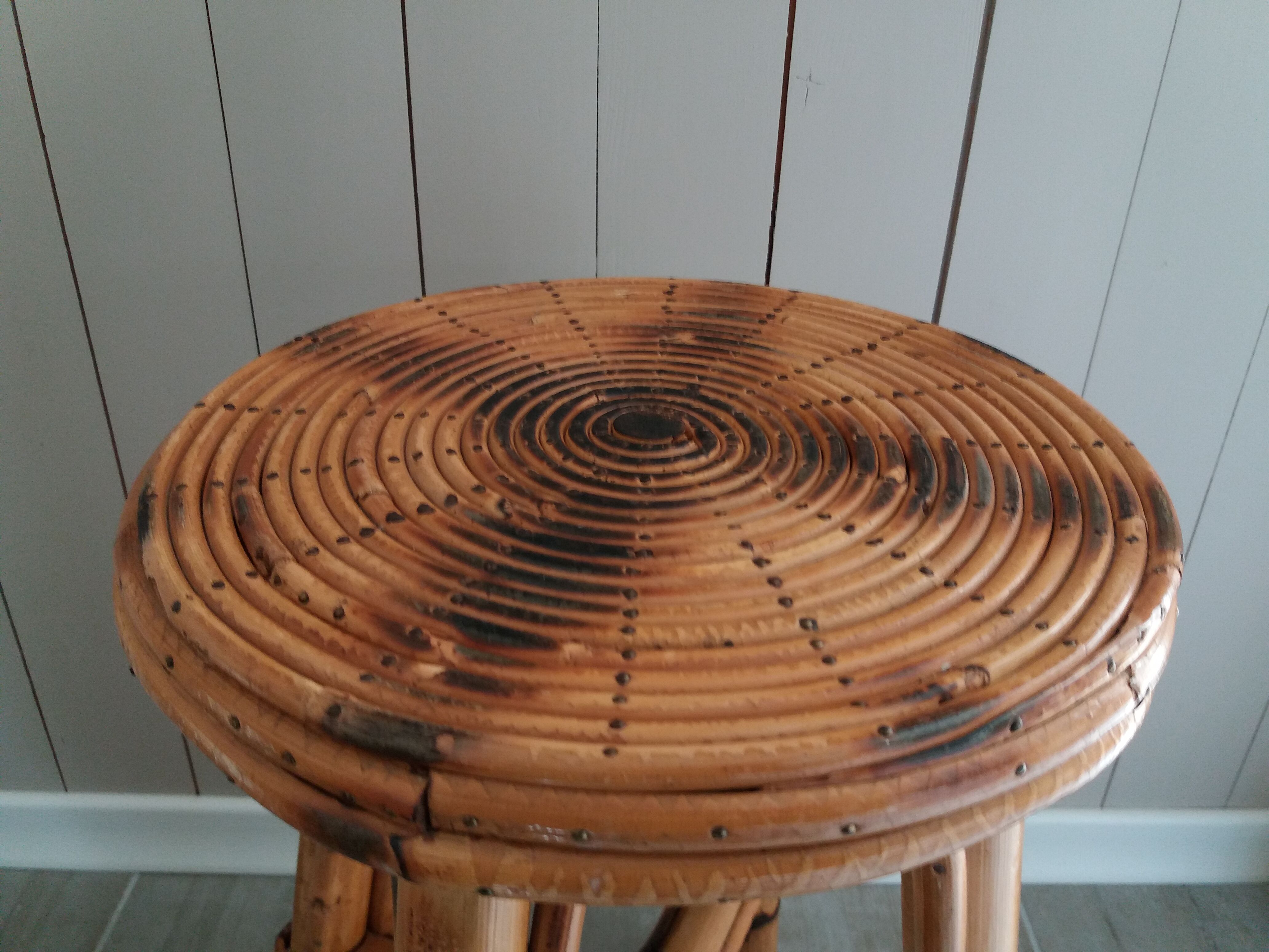 Rattan stool 1960